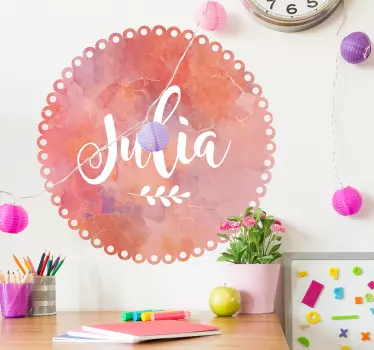 Autocolante com nome personalizado mármore - TenStickers