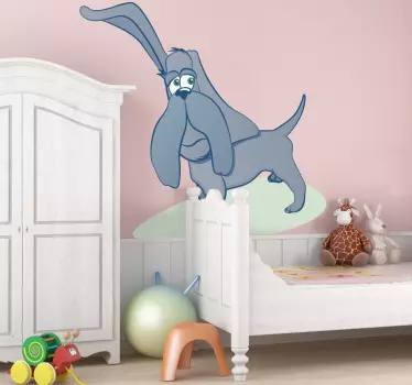 Autocolante cãozinho cinza em cartoon - TenStickers
