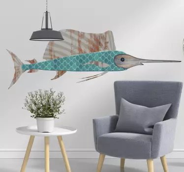 Autocolante decorativo com peixes Peixe espada do mar - TenStickers