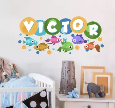 Autocolantes animais peixes agua fria - TenStickers