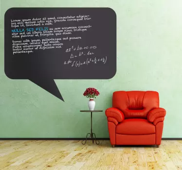Autocolante de ardósia balão de discurso - TenStickers