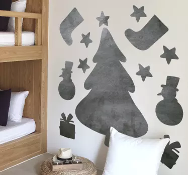 Autocolante de ardósia decorações de natal - TenStickers