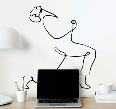 Autocolante de arte figura abstrata em linhas - TenStickers