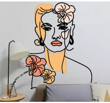 Autocolante de arte ilustração de mulher moderna - TenStickers