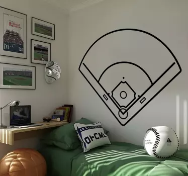 Autocolante de campo de beisebol - TenStickers