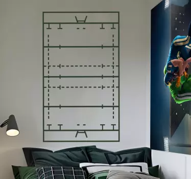 Autocolante de campo de rugby - TenStickers