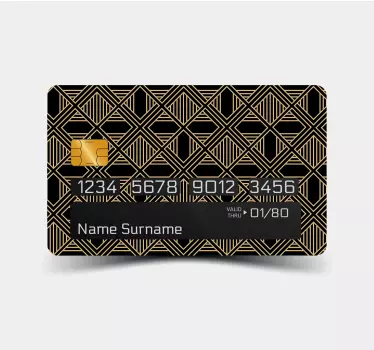 autocolante de cartão do banco em estilo art déco ótimo gatsby - TenStickers