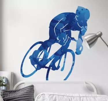 Atucolante de ciclismo silhueta azul - TenStickers