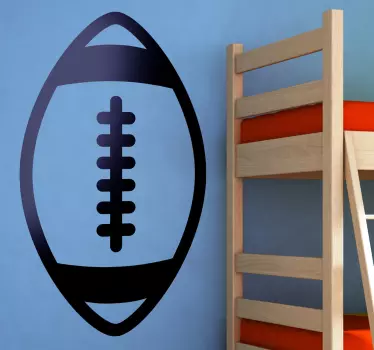 Autocolante de desporto bola de rugby - TenStickers