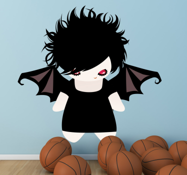 Autocolante de halloween menina morcego - TenStickers