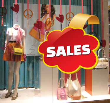 autocolante de janela de oferta de vendas personalizável - TenStickers