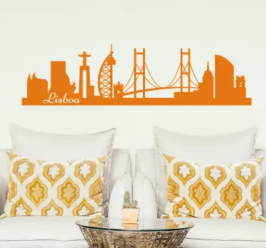 Autocolante de Lisboa Skyline - TenStickers