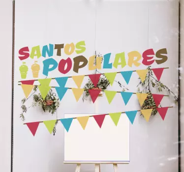 Autocolante de outros acontecimentos para montras Santos Populare - TenStickers