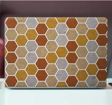 Autocolante decorativo de padrões de favo de mel multicolor - TenStickers