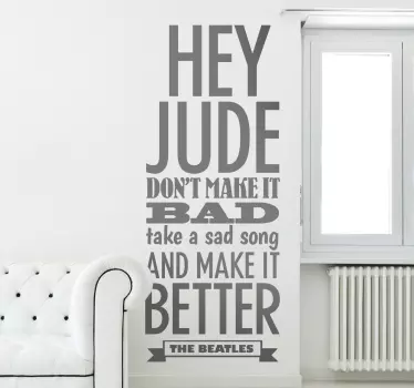 Autocolante de parede Hey Jude - TenStickers