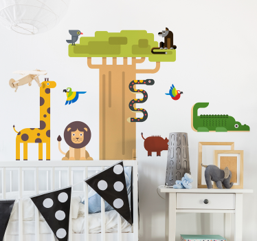 Autocolante de parede infantil da selva - TenStickers