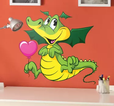 Autocolante de parede infantil Dragão amoroso - TenStickers
