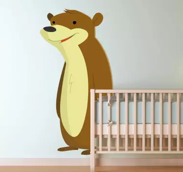 Autocolante de parede infantil marmota - TenStickers
