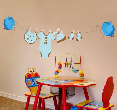 Autocolante de parede infantil roupa de rapaz - TenStickers