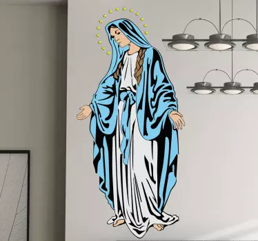 Autocolante de parede religioso da Virgem Maria - TenStickers