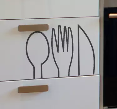 Autocolante de parede Talheres de Mesa - TenStickers