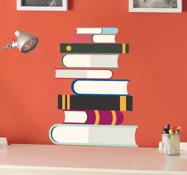 autocolante de pilha de livros infantis - TenStickers