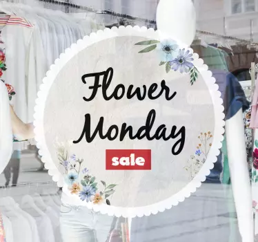 Autocolante de promoção anúncio de venda de flores - TenStickers