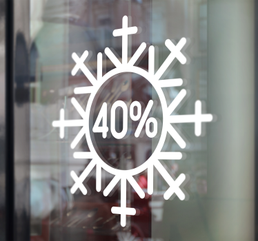 Autocolante de promoção desconto em flocos de neve - TenStickers