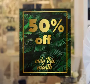 Autocolante de promoção design de promoção com desconto - TenStickers