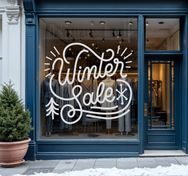 Autocolante de promoção letras de inverno - TenStickers