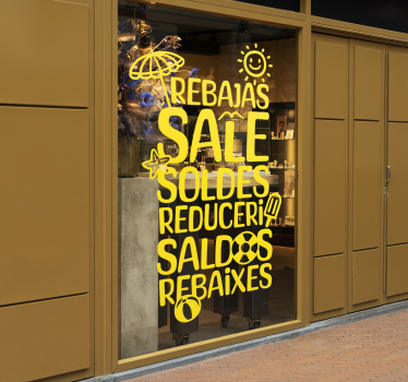 Autocolante de promoção línguas de verão - TenStickers