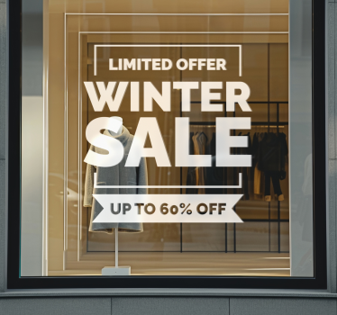 Autocolante de promoção oferta limitada de inverno - TenStickers