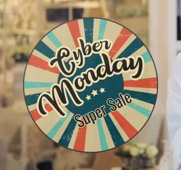 Autocolante de promoção placa de venda cibernética - TenStickers