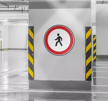 Autocolante de sinais de trânsito proibido pedestre - TenStickers