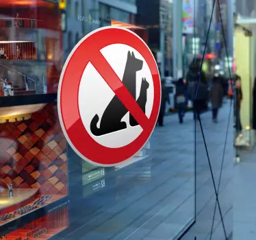 Autocolante de sinais proibido animais de estimação - TenStickers