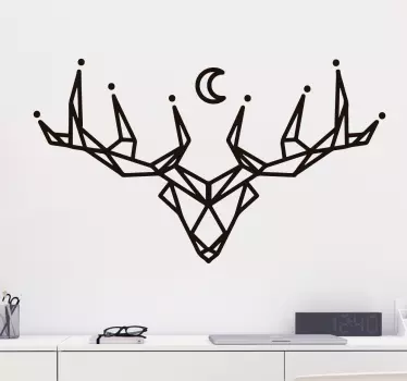 Autocolante decorativo alce geométrico - TenStickers