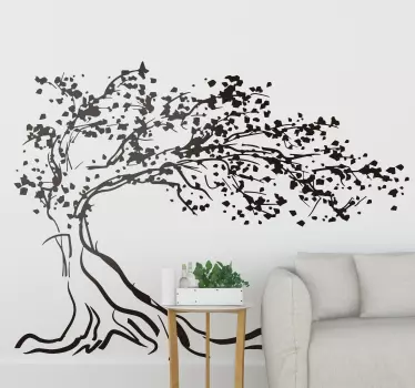 Autocolante decorativo árvore ao vento - TenStickers