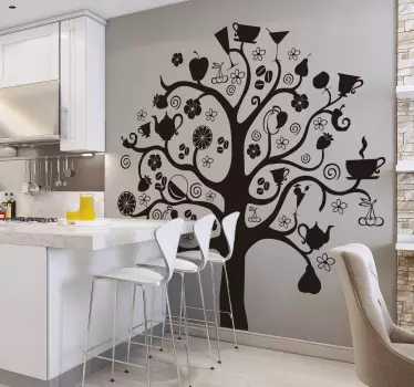Autocolante decorativo árvore cozinha - TenStickers