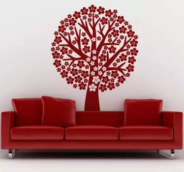 Autocolante decorativo árvore florida - TenStickers
