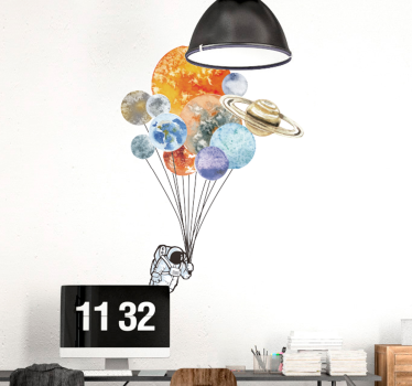 Autocolante decorativo astronauta e planetas - TenStickers