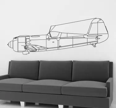 Autocolante decorativo avioneta lateral - TenStickers