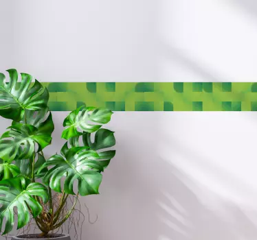 Autocolante decorativo azulejo Efeito verde com quadrados - TenStickers