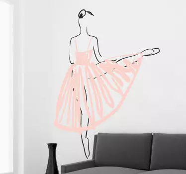 Autocolante decorativo bailarina de balé - TenStickers