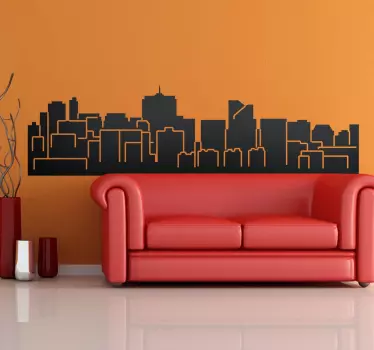 Autocolante decorativo Bruxelas skyline - TenStickers