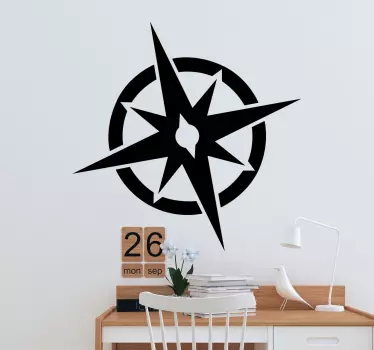 Autocolante decorativo bússola simples - TenStickers