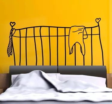 Autocolante decorativo cabeceira de cama - TenStickers