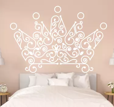 Autocolante decorativo cabeceira de coroa - TenStickers