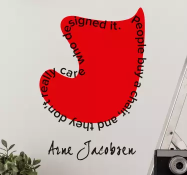 Autocolante decorativo cadeira Jacobsen - TenStickers