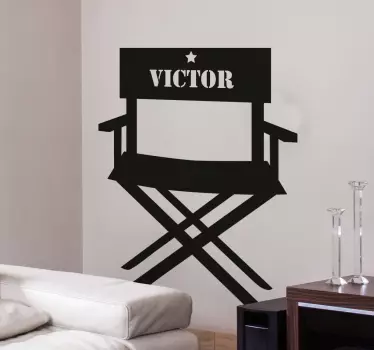 Autocolante decorativo cadeira realizador cinema - TenStickers