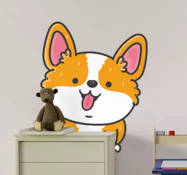 Autocolante decorativo cão e gato cão fofo anime - TenStickers